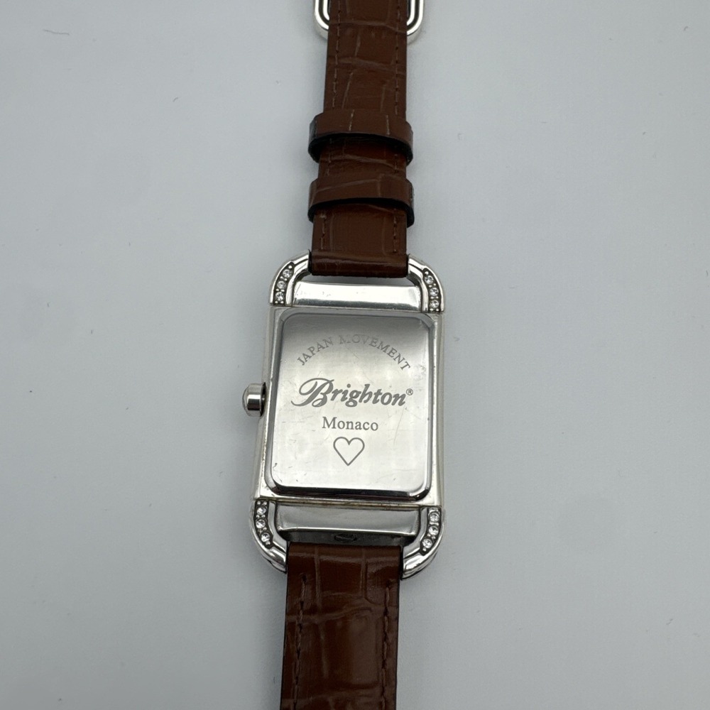 Brighton Monaco Watch Reversible Band Brown & Black Band Working - Picture 10 of 16